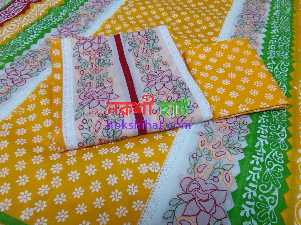 থ্রি পিস (ব্লক ও হাতের কাজ)