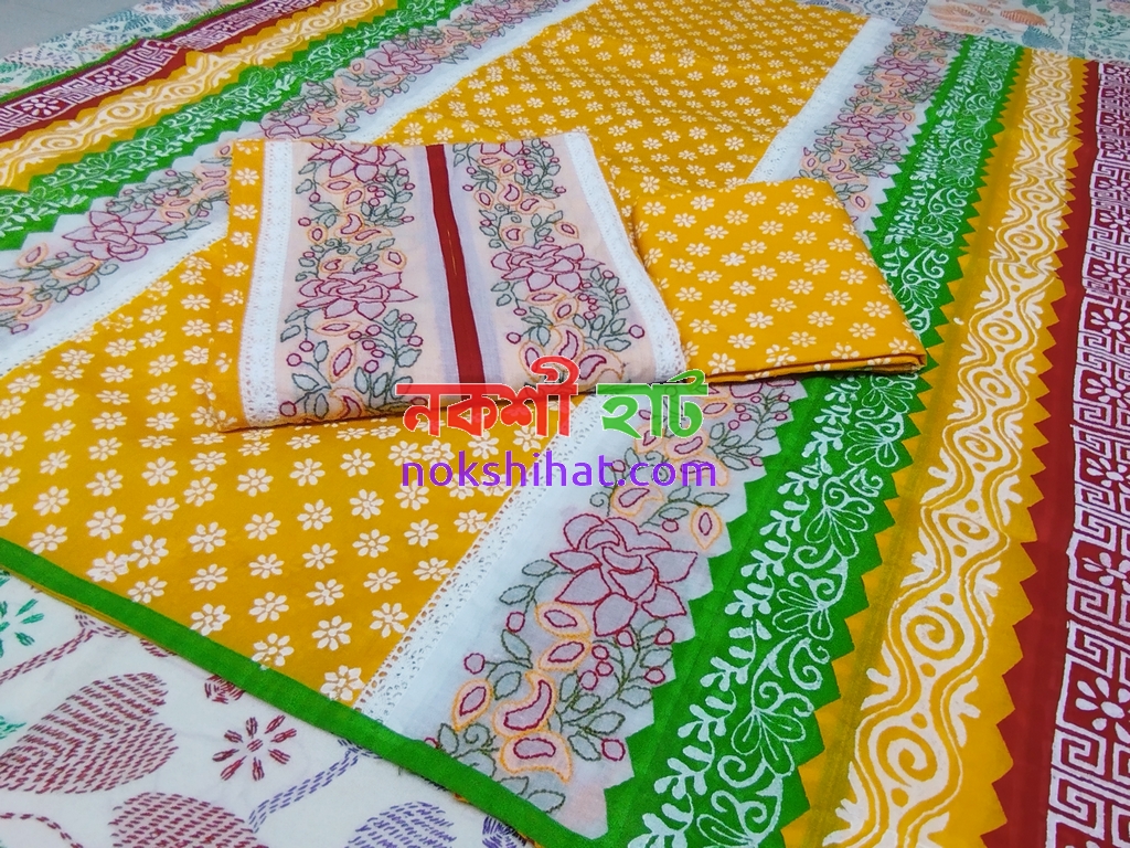 থ্রি পিস (ব্লক ও হাতের কাজ)