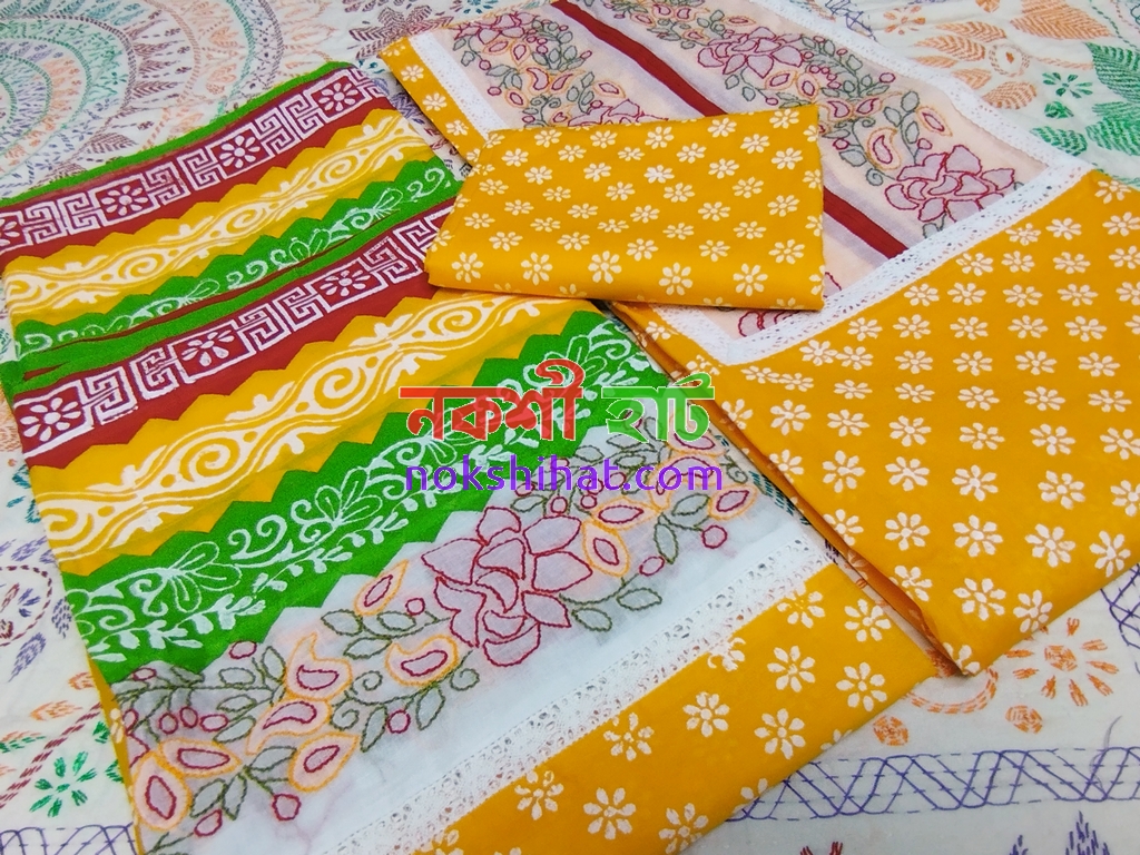 থ্রি পিস (ব্লক ও হাতের কাজ)