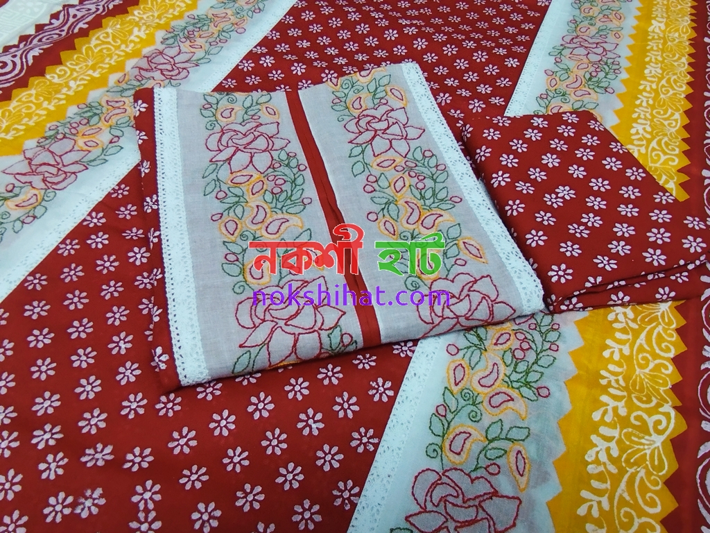 থ্রি পিস (ব্লক ও হাতের কাজ)