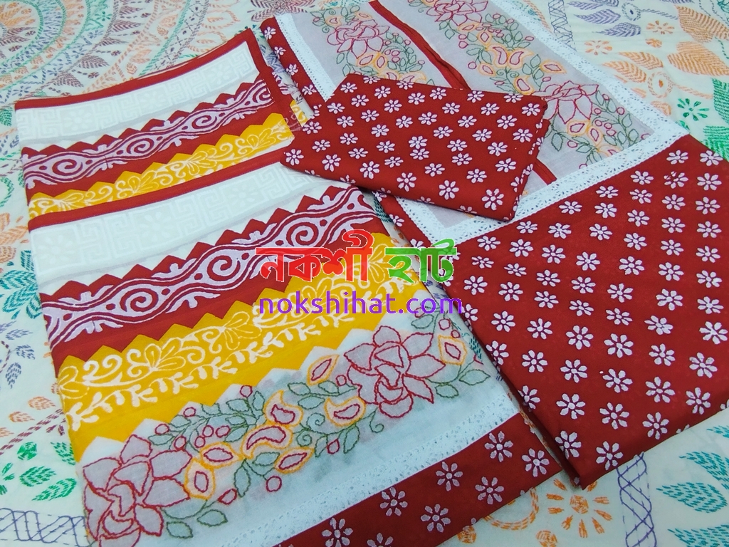 থ্রি পিস (ব্লক ও হাতের কাজ)