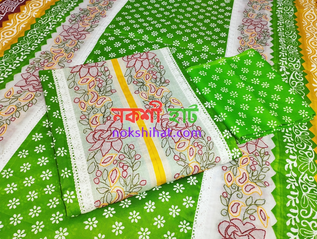 থ্রি পিস (ব্লক ও হাতের কাজ)